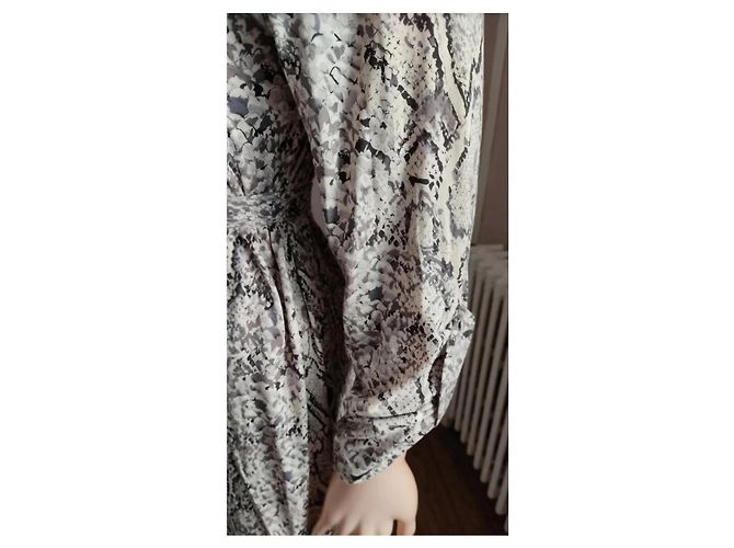 Gerard Darel Abito Camicia in Seta e Cotone Beige Moka - vista 6