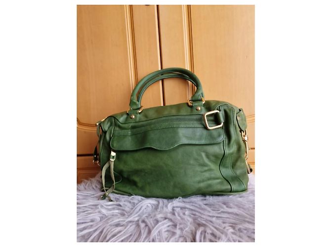 Bolsa de mão Rebecca Minkoff em couro verde - vista 9