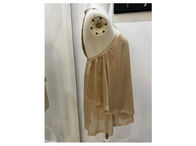 Top in seta Fendi Caramel Caramello - vista 2