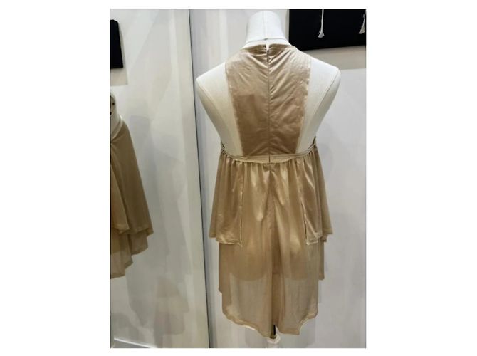 Top in seta Fendi Caramel Caramello - vista 3