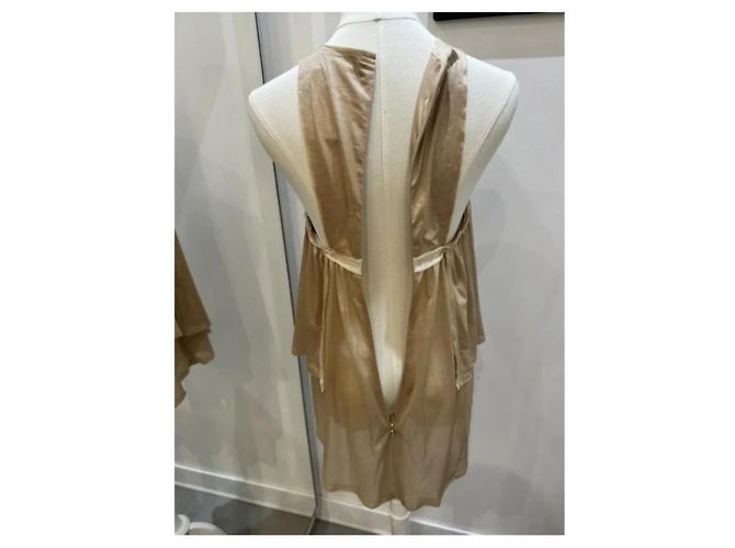 Top in seta Fendi Caramel Caramello - vista 4