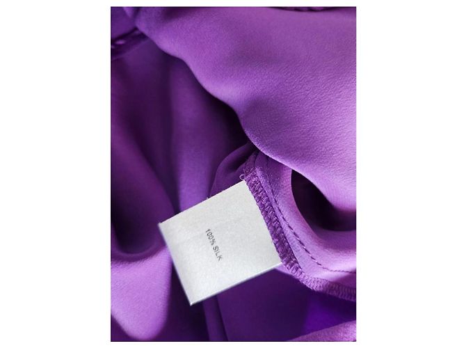 Top Maison Michel de seda charmeuse morado anudado Púrpura - vista 5