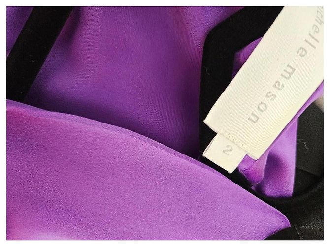 Top Maison Michel de seda charmeuse morado anudado Púrpura - vista 6