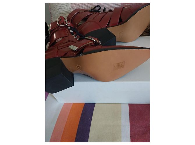 Botines Chloé de piel rojo oscuro Burdeos - vista 5