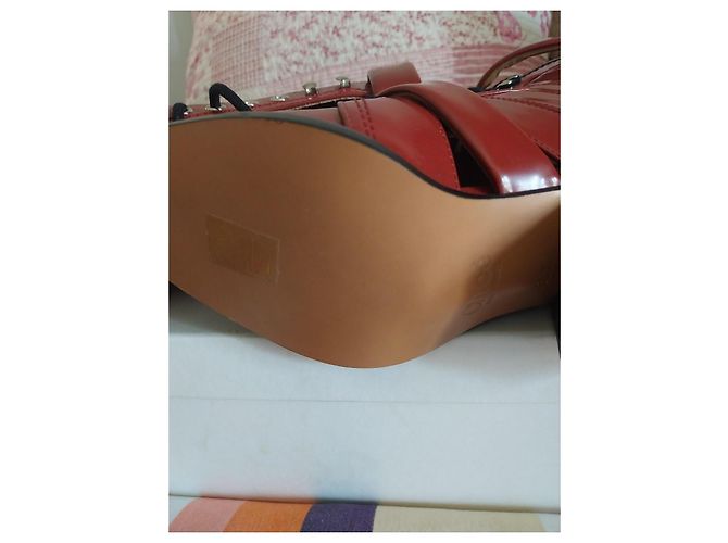Botines Chloé de piel rojo oscuro Burdeos - vista 7