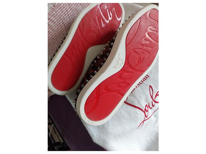 Sneakers Christian Louboutin in pelle leopardate - vista 6