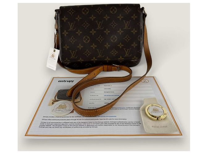 Louis Vuitton Musette Tango tracolla lunga vintage Marrone - vista 2
