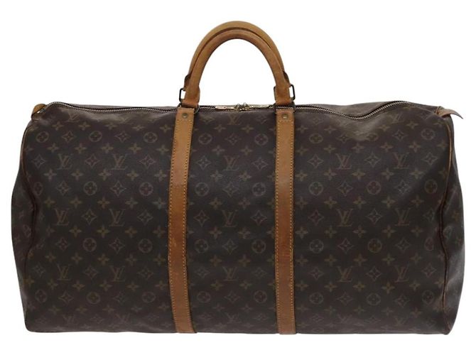 LOUIS VUITTON Monogram Keepall 60 Borsa Boston M41422 LV Auth 113683 Monogramma - vista 13