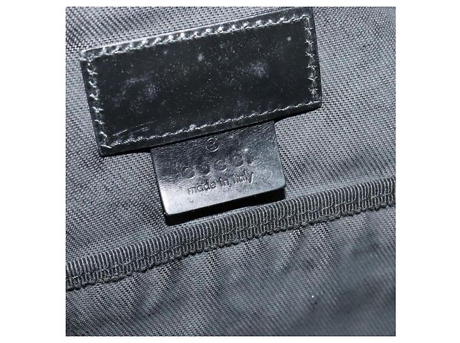 Borsa Boston GUCCI in nylon nero 012 0389 Auth bs22576 - vista 10