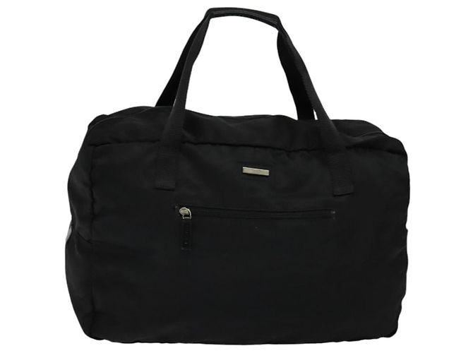 Borsa Boston GUCCI in nylon nero 012 0389 Auth bs22576 - vista 13