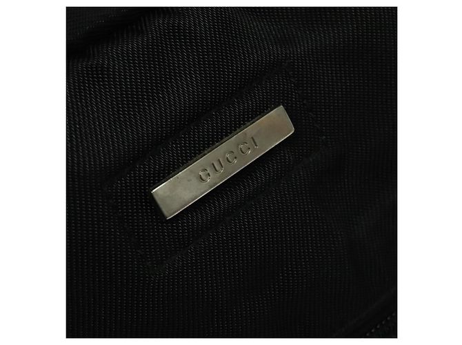 Borsa Boston GUCCI in nylon nero 012 0389 Auth bs22576 - vista 17
