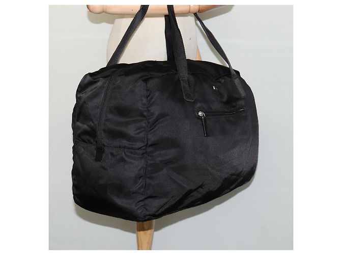 Borsa Boston GUCCI in nylon nero 012 0389 Auth bs22576 - vista 20