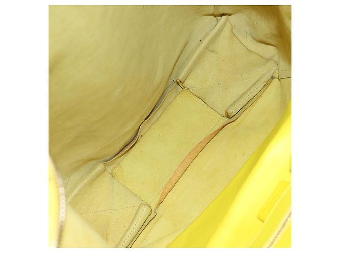 Céline Borsa a mano in pelle gialla Auth fm4363 Giallo - vista 11