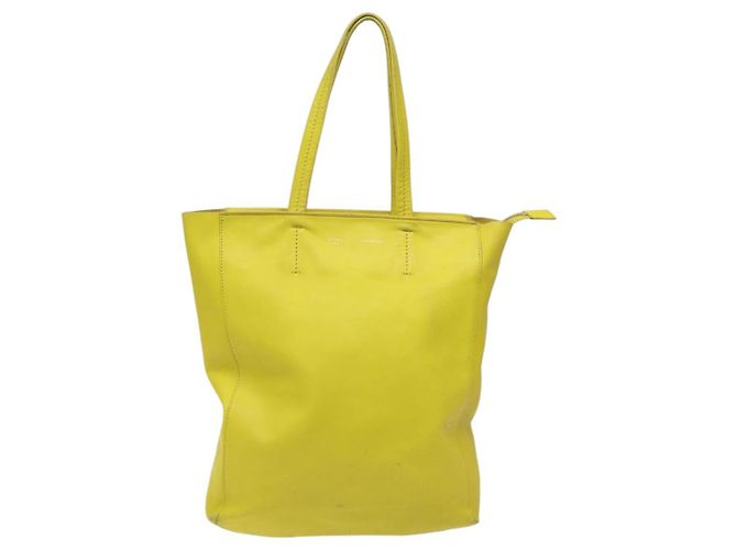Céline Borsa a mano in pelle gialla Auth fm4363 Giallo - vista 13