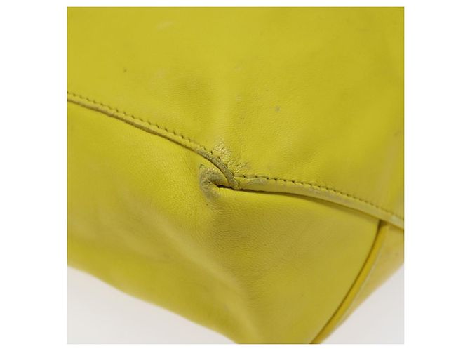 Céline Borsa a mano in pelle gialla Auth fm4363 Giallo - vista 15
