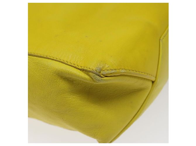 Céline Borsa a mano in pelle gialla Auth fm4363 Giallo - vista 16