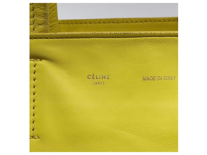 Céline Borsa a mano in pelle gialla Auth fm4363 Giallo - vista 17