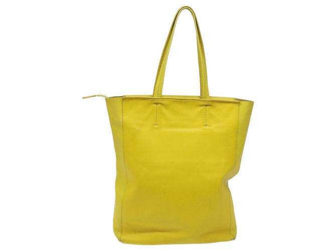 Céline Borsa a mano in pelle gialla Auth fm4363 Giallo - vista 2