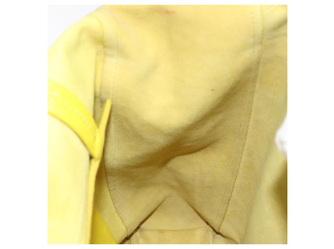Céline Borsa a mano in pelle gialla Auth fm4363 Giallo - vista 20