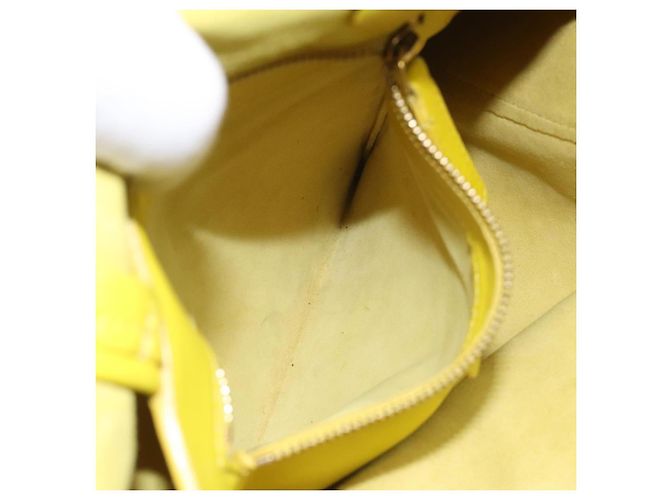 Céline Borsa a mano in pelle gialla Auth fm4363 Giallo - vista 21