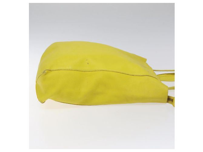 Céline Borsa a mano in pelle gialla Auth fm4363 Giallo - vista 3