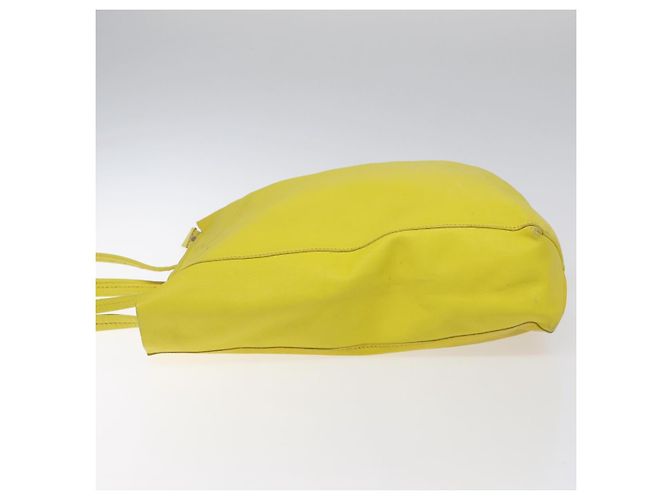 Céline Borsa a mano in pelle gialla Auth fm4363 Giallo - vista 4