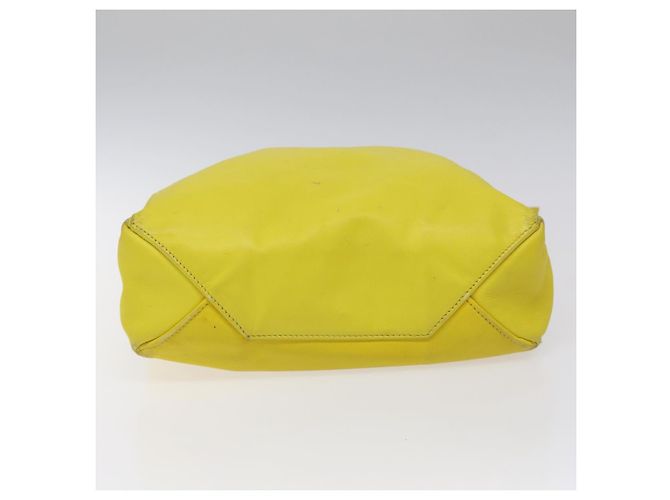 Céline Borsa a mano in pelle gialla Auth fm4363 Giallo - vista 5
