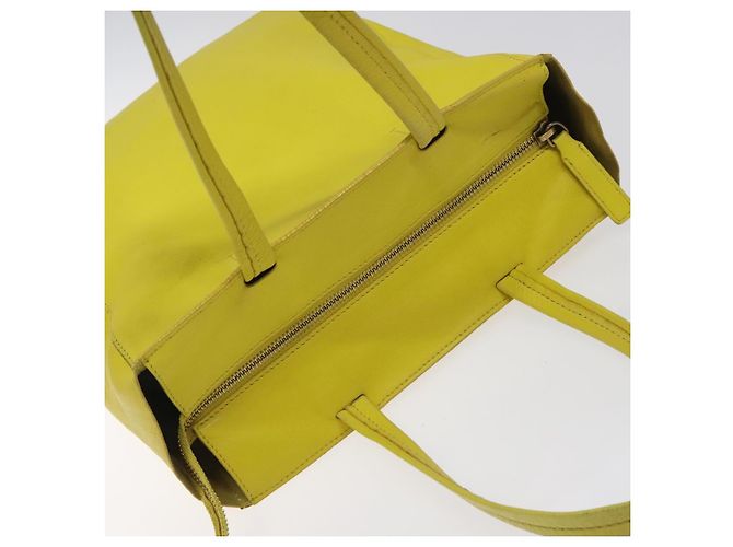 Céline Borsa a mano in pelle gialla Auth fm4363 Giallo - vista 6