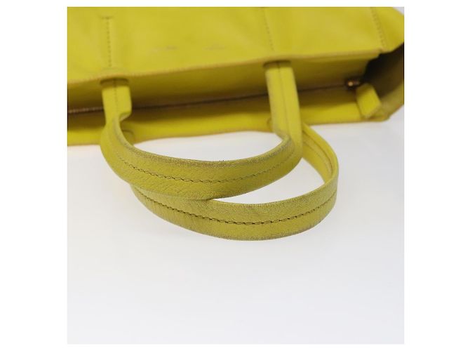 Céline Borsa a mano in pelle gialla Auth fm4363 Giallo - vista 7