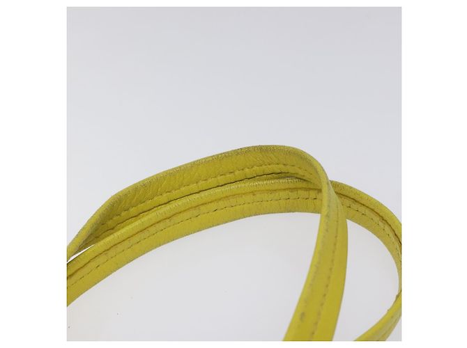Céline Borsa a mano in pelle gialla Auth fm4363 Giallo - vista 8