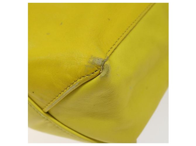 Céline Borsa a mano in pelle gialla Auth fm4363 Giallo - vista 9
