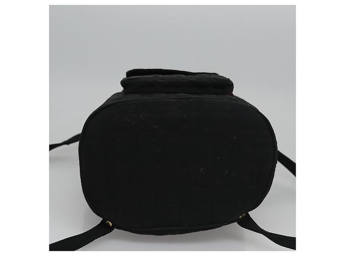Christian Dior Zaino Lady Dior in nylon nero e oro Auth 113919 D'oro - vista 5