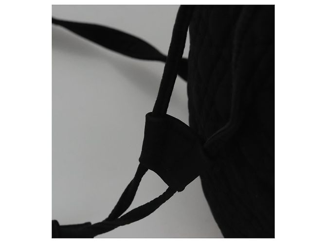 Christian Dior Zaino Lady Dior in nylon nero e oro Auth 113919 D'oro - vista 7