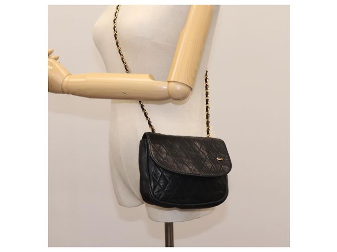 Borsa a spalla BALLY in pelle nera e oro Auth BD059 Nero D'oro - vista 23