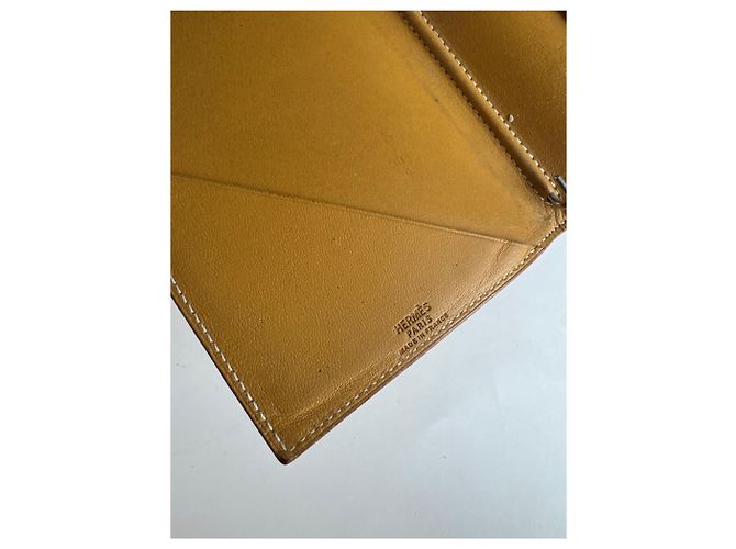 Hermès Vintage Hermes Paris Leder ID-Halter Gelb - Ansicht 4