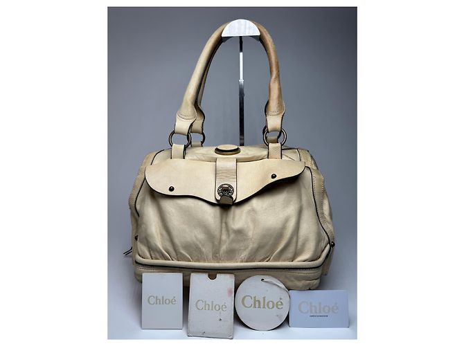 Chloé Vintage Chloe Leder Tasche Beige - Ansicht 13
