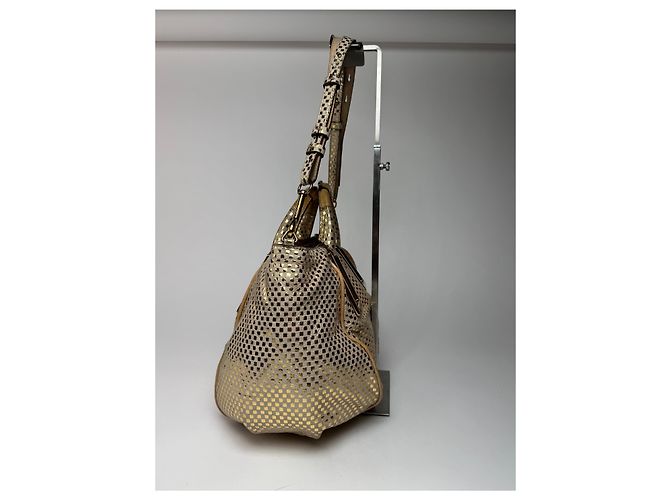 Chloé Vintage Chloe 2-Wege Leder Tasche golden - Ansicht 10