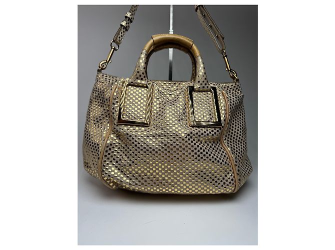 Chloé Vintage Chloe 2-Wege Leder Tasche golden - Ansicht 11
