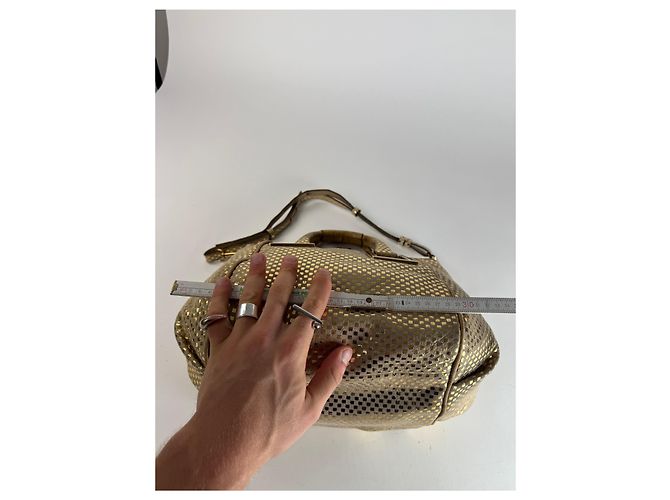 Chloé Vintage Chloe 2-Wege Leder Tasche golden - Ansicht 12