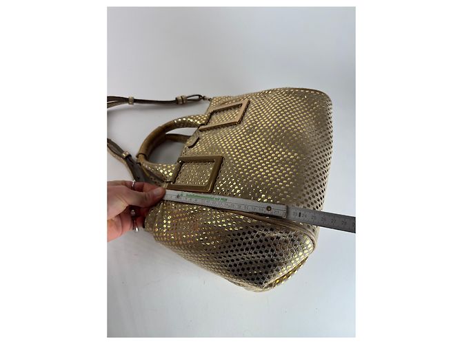 Chloé Vintage Chloe 2-Wege Leder Tasche golden - Ansicht 13