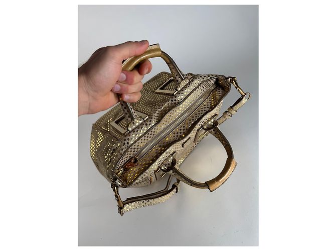 Chloé Vintage Chloe 2-Wege Leder Tasche golden - Ansicht 15