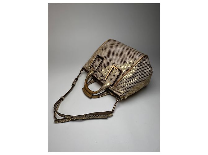 Chloé Vintage Chloe 2-Wege Leder Tasche golden - Ansicht 8
