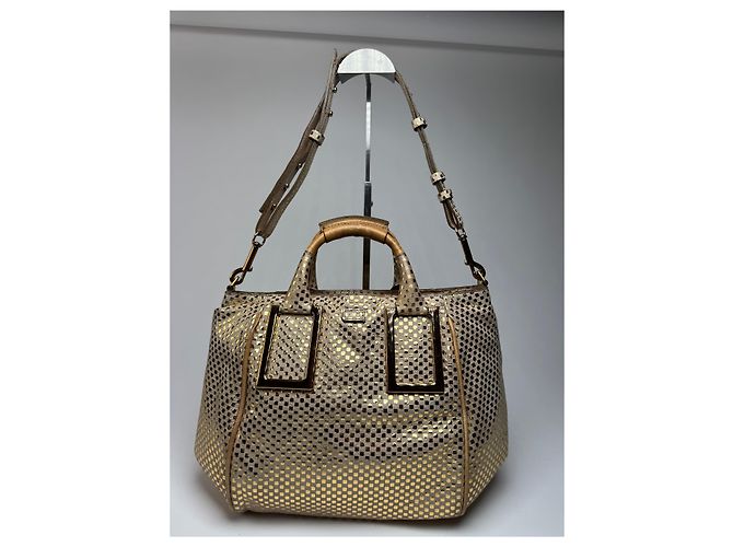 Chloé Vintage Chloe 2-Wege Leder Tasche golden - Ansicht 9