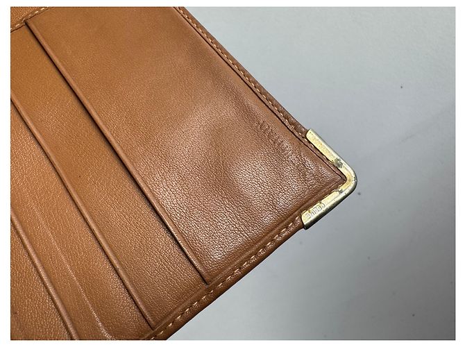Céline Vintage Celine Paris Leather Monogram Card Holder Brown - view 7