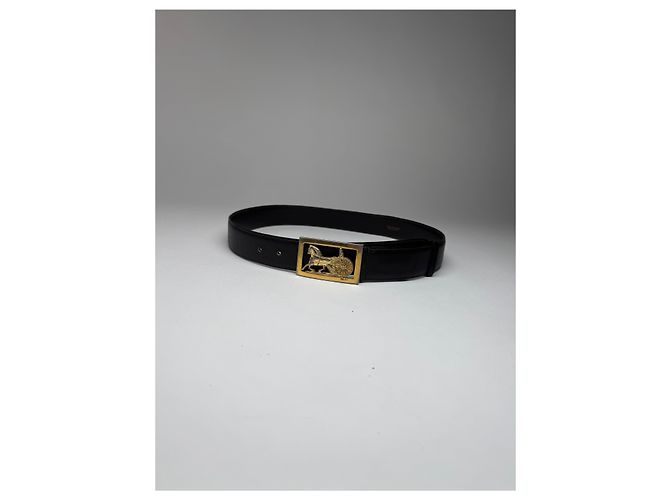Céline Vintage Celine Paris Leder Gürtel Schwarz - Ansicht 10