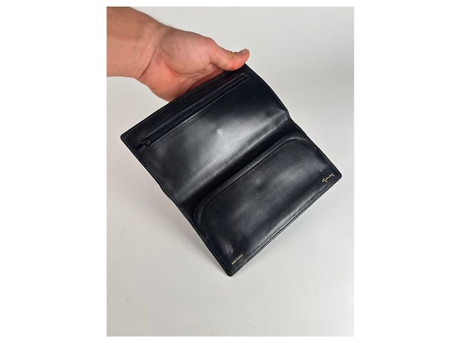 Clutch in pelle vintage Givenchy GV3 nera Nero - vista 3