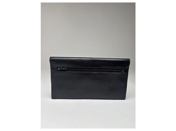 Clutch in pelle vintage Givenchy GV3 nera Nero - vista 7