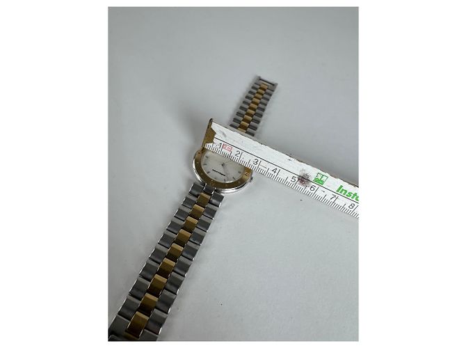 Orologio in acciaio vintage Courreges argento / oro - vista 5
