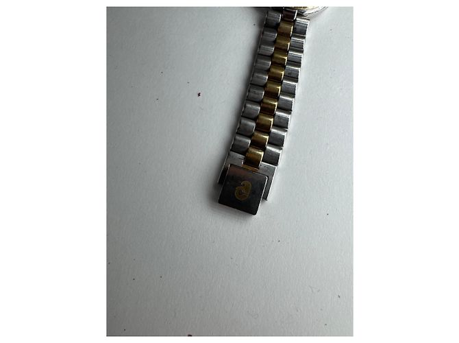 Orologio in acciaio vintage Courreges argento / oro - vista 6