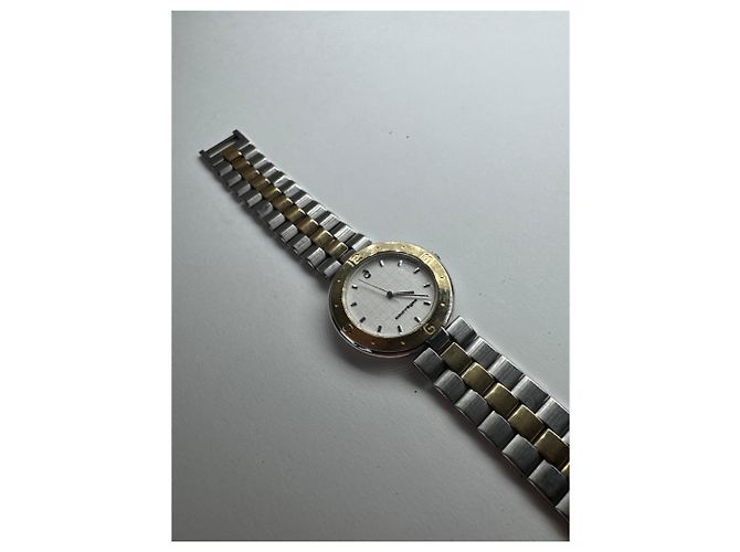 Orologio in acciaio vintage Courreges argento / oro - vista 7